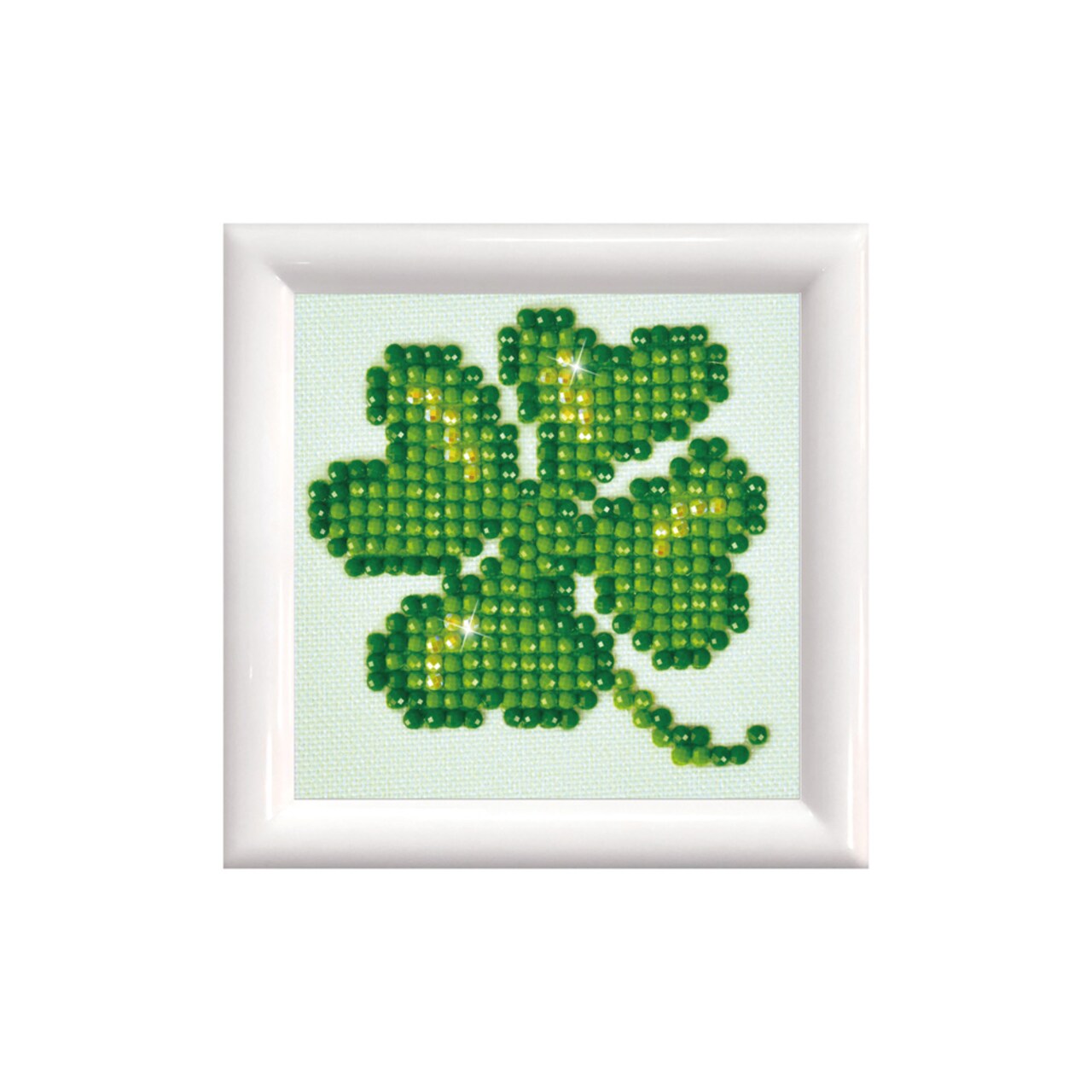 Diamond Dotz Lucky Leaves Clover Kit with Frame Diamond Painting Kits for Adults - Diamond Art Kits a Relaxing Creative Craft Kit with Dotz Gems 3"x3"